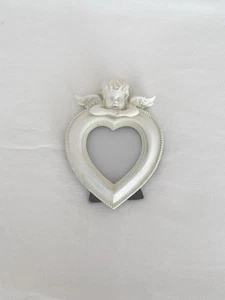 vintage cherub angel ceramic white heart picture photo frame coquette lolita ♡ - Picture 1 of 2