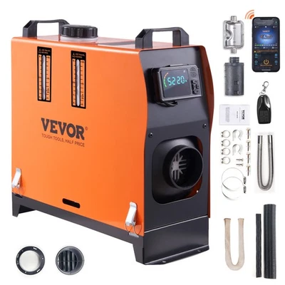 VEVOR Riscaldatore Diesel All-in-One 8kW 0,16-0,62L/h LCD Controllo Bluetooth - Imagen 1 de 4
