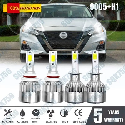 Kit combinado de bombillas LED de haz alto bajo para Nissan Altima 2003-2006 6000K 4x Foto 1 de 4