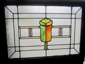 ~ ANTIKES AMERIKANISCHES GLASFENSTER ~ ARCHITEKTONISCHE BERGUNG ~ - Bild 1 von 7