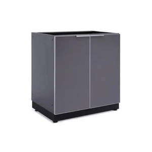 NewAge Full Outdoor Kitchen Cabinet 36.5"x32"x23" SlateGray 2Door Base Aluminum - Picture 1 of 9