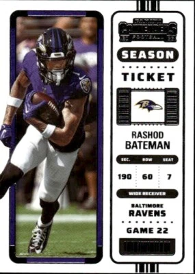 2022 Panini Contenders #6 Rashod Bateman - Image 1 of 2