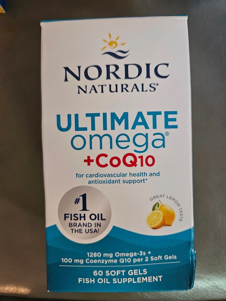 Nordic Naturals Ultimate Omega +CoQ10 - 60 Soft Gels - New & Sealed In Box - - Image 1 of 1