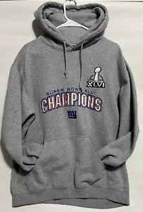 2012 Reebok/New York Giants “Super Bowl XLVI Champions” Sweatshirt Hoodie Medium - Picture 1 of 13