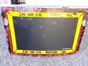 Early 1917 " Enarco Motor Oil " Porcelain Sign Boy Center Section 58" X 37" - Picture 1 of 10