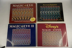 Magic eye 3D visual books. I, II, Disney, and Another Dimension. Lot of four - Picture 1 of 9
