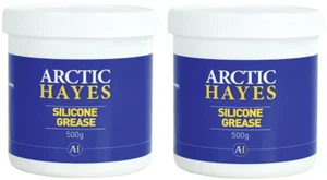 2 x ARCTIC HAYES Silicone Grease Tub Clear Paste - 50°C - 200°C Lubricant - 500g - Picture 1 of 3