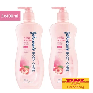 2 x 400ml Johnson's Body Care 24 Hour Lasting Moisture Body Lotion - Picture 1 of 12
