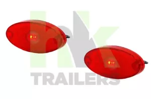 x2 Luz LED Ovalada Marcadora Trasera, Lámpara, Remolque, Rojo, Ifor, 12/24v Maypole - Imagen 1 de 3