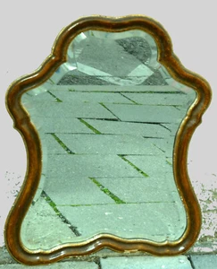 Muebles, espejo, espejo de pared, estilo barroco, vidrio facetado, probablemente alrededor de 1900 - Imagen 1 de 5
