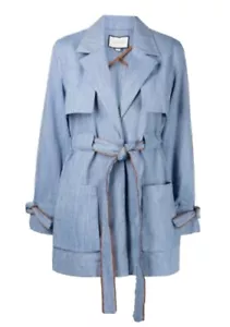 Abito denim blu Alexis Hampton nuovo con etichette taglia S $638 - Foto 1 di 5