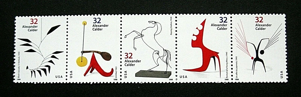 Sc # 3198-3202 ~ Strip of 5 ~ 32 cent Alexander Calder Issue - Image 1 of 1