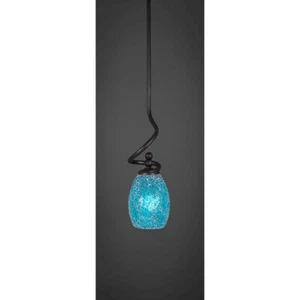 Toltec Capri Stem Mini Pendant, Granite, 5" Turquoise Fusion - 901-DG-5055 - Picture 1 of 1