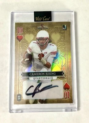 CAM RISING Wild Card ROOKIE GOLD REFRACTOR SSP Parallel Variation RC *TRUE 1/1* - Image 1 of 3