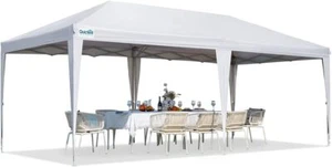 Quictent 10x20 Pop up Canopy Tent with Roller Bag,White - Picture 1 of 6
