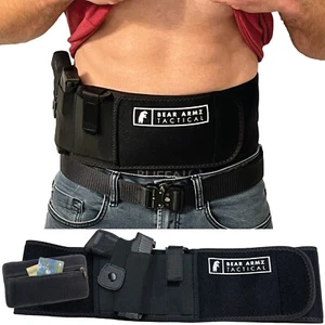 Belly Band Holster for Concealed Carry Fits Glock Sig S&W 380 9mm 40 45 IWB/OWB - Picture 1 of 8