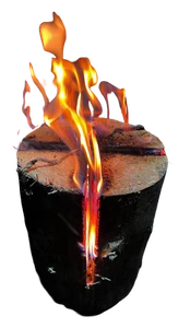 Schwedenfeuer mit 25cm Höhe I 17-24cm Ø I Schwedenfackel für Outdoor-Spaß - Bild 1 von 10