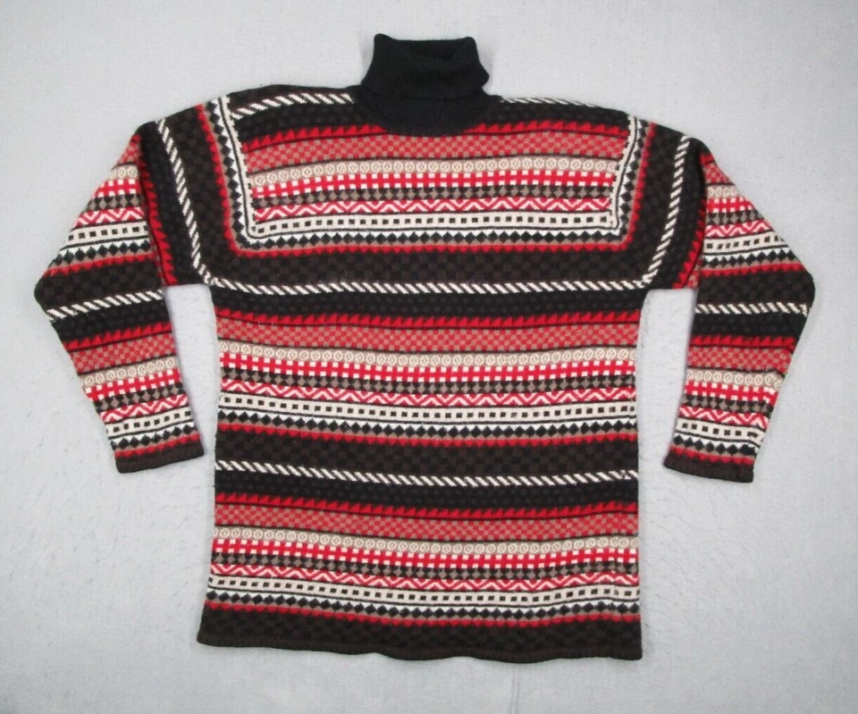 Vintage Valerie Stevens Sweater Women Large Petite Red Lambswool Rabbit Y2K - Image 1 of 4