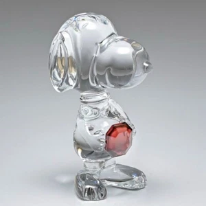 Baccarat Figure 2613-001 Snoopy Red Heart Figurine Gift Present japan - Picture 1 of 5
