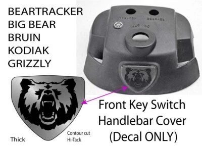 Yamaha BearTracker Big Bear Grizzly Handlebar Key Switch Cover Decal Emblem Mark