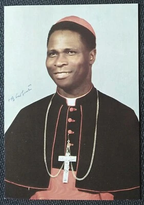 10687 Bernardin Gantin Benin Kardinal Autogrammkarte Druck signiert - Bild 1 von 2