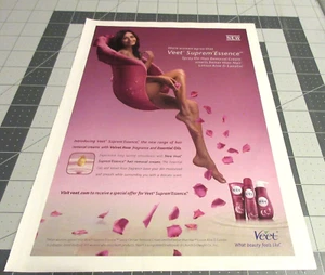 Veet 2000s Print Advertisement 2010 Smooth Skin Legs Velvet Rose Petals - Picture 1 of 3