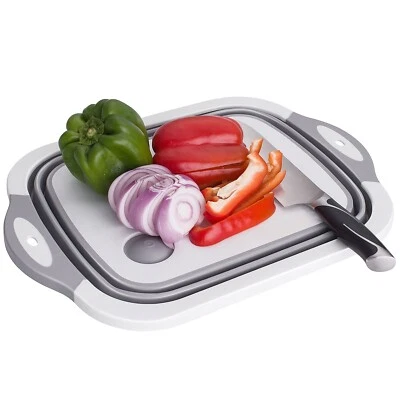 Wash Basin Sink Cutting Board Portable Foldable Strainer Kitchen Multi function - Image 1 of 4