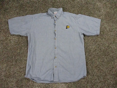 Vintage Indiana Pacers Cadre Shirt Adult Large Blue White Basketball NBA Mens L Cover