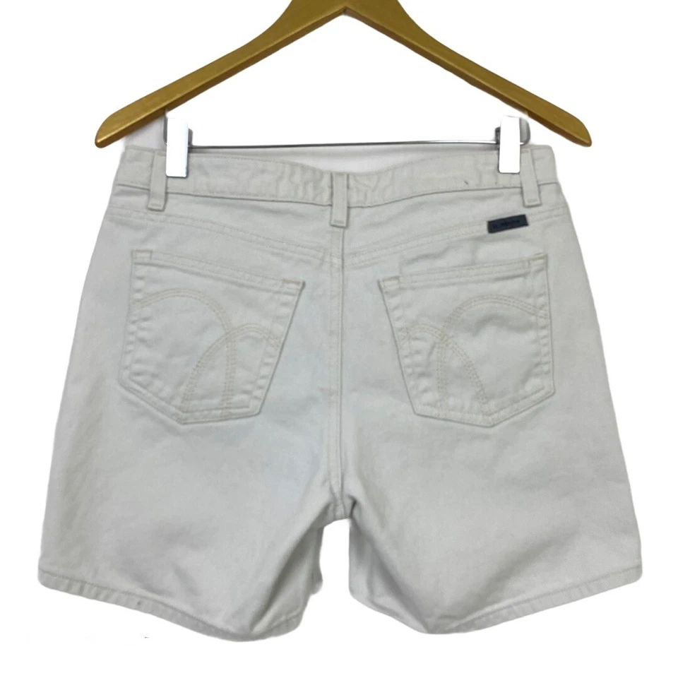 Pantalones Cortos Jean Liz Claiborne Vintage 4 Mujer 30x5.5 Off White Denim Mamá Cintura Alta Foto 1 de 4