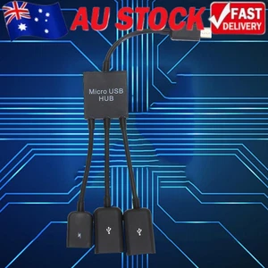 3 in 1 Micro USB HUB Micro USB 2.0 Power Charging Host OTG Hub - Photo 1 sur 9