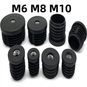 Nuts Round Threaded Tube Inserts End Caps Fittings Adjustable Furniture Leveling - Picture 1 of 15