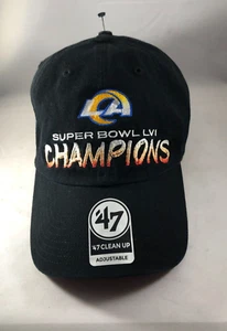 Los Angeles Rams 47 Brand Super Bowl 56 Champions Clean Up Hat - Picture 1 of 8