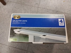 4 Pk Hampton Bay Roof Gutter Light Solar Powered Security LED Outdoor White 4 Pk - Picture 1 of 1