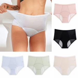 6Packs Womens Ladies Period Panties Leakproof Menstrual Underwear Cotton Briefs⇘ - Picture 1 of 18