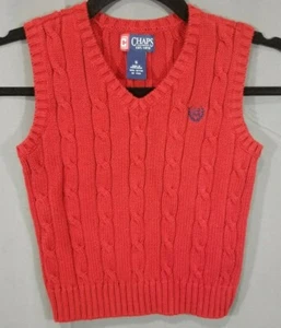 Chaps~ Boy’s Sleeveless Red Sweater Vest – Size 5 –Pre-owned~Excellent Condition - Picture 1 of 6
