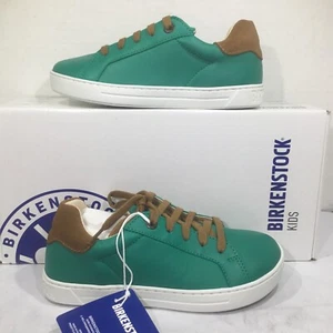 Birkenstock Youth Size 12 EU 30 Porto Kids Green Leather Sneakers Y23-1039 - Picture 1 of 10