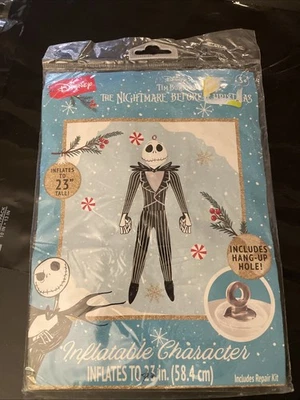 "Pesadilla antes de Navidad Jack Skellington 23"" interior inflable-Disney/NUEVO EN PAQUETE" Foto 1 de 4