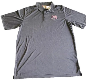 Columbus Blue Jackets XLT Antigua Desert Dry Short Sleeve Polo Shorts Blue White - Picture 1 of 6