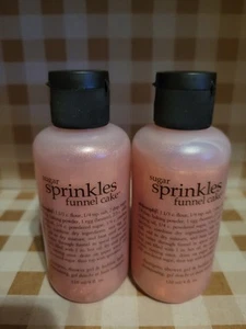 2 X PHILOSOPHY SUGAR SPRINKLE FUNNEL CAKE 3-IN-1 Shampoo SHOWER GEL- 4 OZ. RARE - Picture 1 of 3