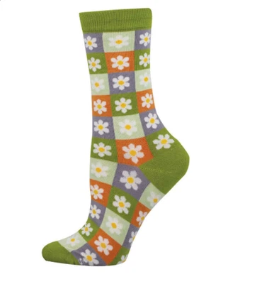 Calcetines Daisy cuadrados verdes para mujer SockSmith WBN3697-GEE NUEVOS CON ETIQUETAS Foto 1 de 4
