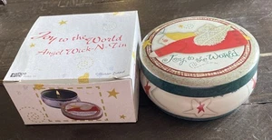 Vtg Joy To The World Tin Candle Susan Zulauf Holly Berry Scent Giftco Inc. - Picture 1 of 7