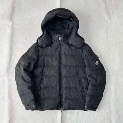 MONCLER CHIMAY Puffer Jacket Tweed Herringbone Wool - Image 1 of 4