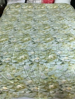 Cuddledown 100% Organic Cotton Duvet Cover Lilly Pads Twin - Image 1 of 4