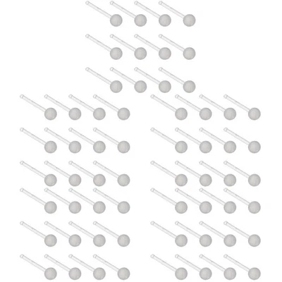  100 PCs Körperschmuck Nasenringe Retainer Flexibler Lippenohrennasenring klarer - Bild 1 von 4