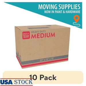 Heavy Duty Kraft Moving Boxes 22x13x15 Durable Packing Storage Shipping Supplies - Picture 1 of 20