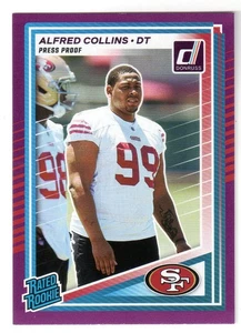 2025 Panini Donruss #355 ALFRED COLLINS 'PURPLE PRESS PROOF' RC! 49ers - Picture 1 of 1