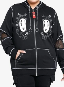 Studio Ghibli Spirited Away No-Face Hardware Oversized Hoodie Plus Size 2 - Bild 1 von 8