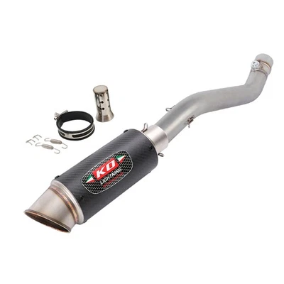 ZX6R 2024 2025 for Kawasaki Ninja ZX636 Exhaust Middle Pipe Carbon Mufflers 51MM - Image 1 of 4