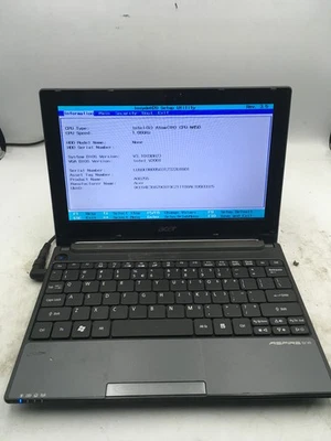 ACER ASPIRE ONE PAV70 - BOOTS TO BIOS - INTEL ATOM N450 - 1GB RAM -READ DESC- BB - Image 1 of 4