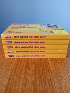 Staples Photo Supreme 4x6 Gloss Paper 200 sheets (5 packs x 40 sheets) - NEW - Bild 1 von 8